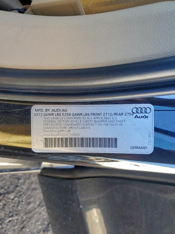 Продажа на аукционе авто 2012 Audi A6 Premium, vin: WAUGGAFC2CN150925, номер лота: 93496775