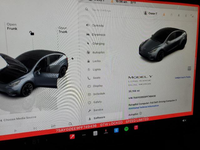 Продажа на аукционе авто 2023 Tesla Model Y, vin: 7SAYGDEE9PF749436, номер лота: 90351095