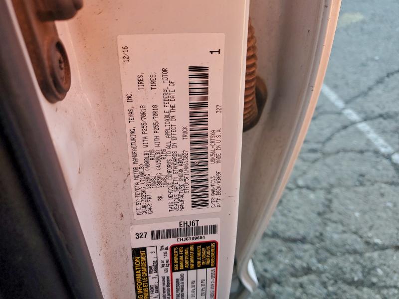 2017 Toyota Tundra მანქანა იყიდება აუქციონზე, vin: 5TFUY5F11HX613027, აუქციონის ნომერი: 94742815