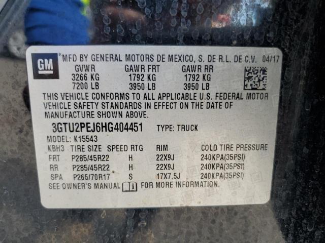 Продажа на аукционе авто 2017 Gmc Sierra, vin: 3GTU2PEJ6HG404451, номер лота: 93007875