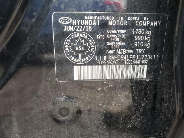 Auction sale of the 2018 Hyundai Elantra, vin: KMHD84LF8JU723411, lot number: 92192365