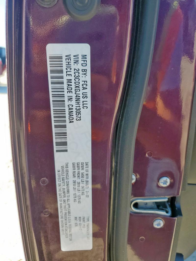 Продаж на аукціоні авто 2022 Dodge Charger, vin: 2C3CDXGJ4NH130573, номер лоту: 90353365