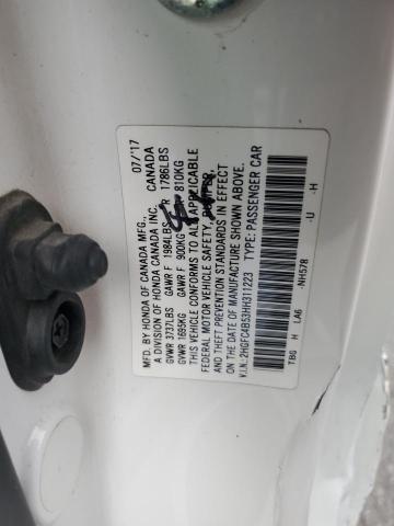 Aukcja sprzedaży 2017 Honda Civic, vin: 2HGFC4B53HH311223, numer aukcji: 92702815