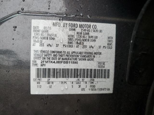 Продаж на аукціоні авто 2015 Ford Edge, vin: 2FMTK4J80FBB11590, номер лоту: 93115465
