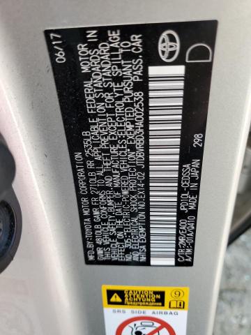 Auction sale of the 2017 Toyota Mirai, vin: JTDBVRBD3HA002538, lot number: 91197815
