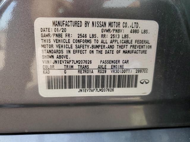 Продаж на аукціоні авто 2020 Infiniti Q50 Pure, vin: JN1EV7AP7LM207626, номер лоту: 91355215