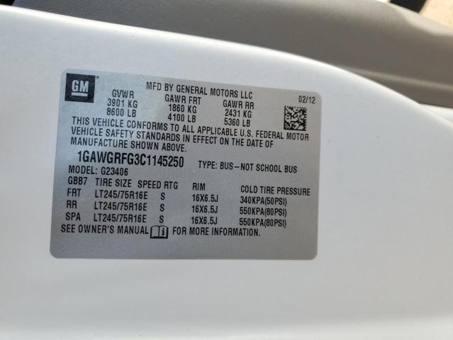 Продаж на аукціоні авто 2012 Chevrolet Express G2, vin: 1GAWGRFG3C1145250, номер лоту: 91510065