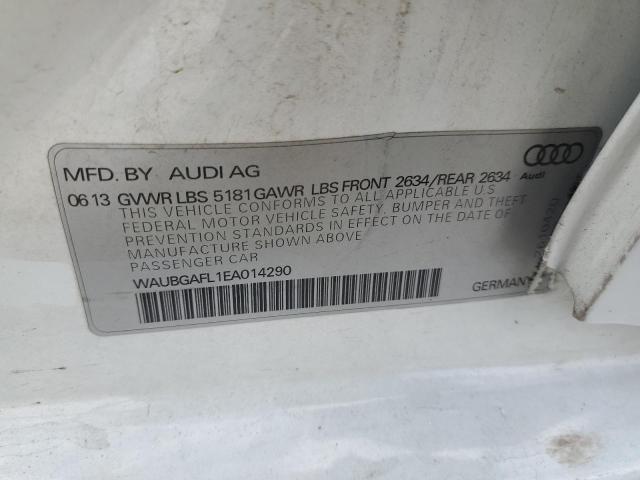 87461215 :رقم المزاد ، WAUBGAFL1EA014290 vin ، 2014 Audi S4 Premium مزاد بيع
