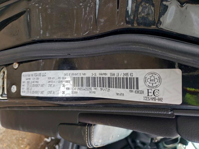 Продаж на аукціоні авто 2016 Jeep Cherokee, vin: 1C4PJMAB5GW292285, номер лоту: 93708105