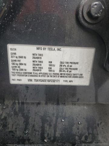 Продаж на аукціоні авто 2025 Tesla Model Y, vin: 7SAYGAEE1SF232171, номер лоту: 92808765