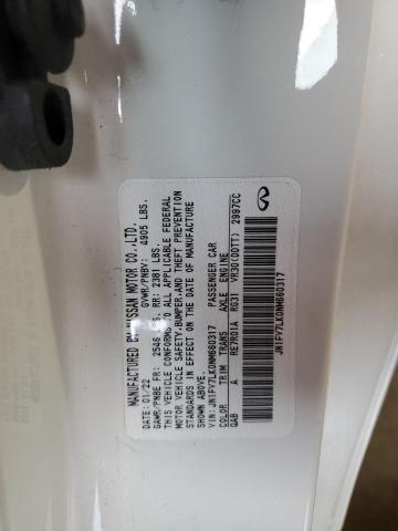 92102355 :رقم المزاد ، JN1FV7LK0NM660317 vin ، 2022 Infiniti Q60 مزاد بيع