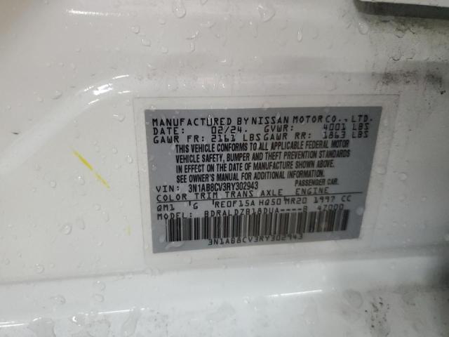 92494295 :رقم المزاد ، 3N1AB8CV3RY302943 vin ، 2024 Nissan Sentra مزاد بيع