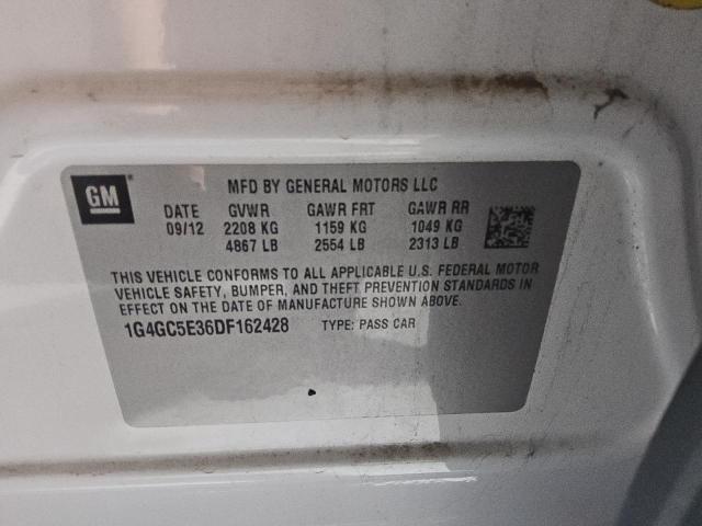 90198365 :رقم المزاد ، 1G4GC5E36DF162428 vin ، 2013 Buick Lacrosse مزاد بيع