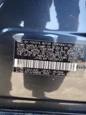 Aukcja sprzedaży 2008 Lexus Ls 460l, vin: JTHGL46F185028167, numer aukcji: 90859595