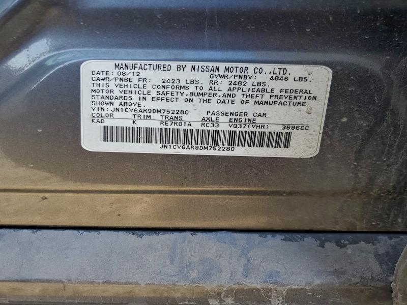 Aukcja sprzedaży 2013 Infiniti G37 Sedan, vin: JN1CV6AR9DM752280, numer aukcji: 93244655