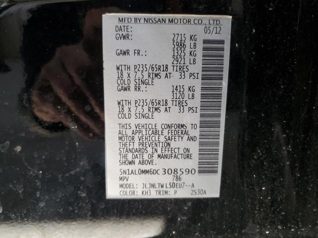 91045665 :رقم المزاد ، 5N1AL0MM6DC308590 vin ، 2013 Infiniti Jx35 مزاد بيع