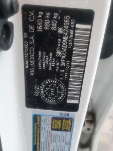 2021 Kia Rio S მანქანა იყიდება აუქციონზე, vin: 3KPA25AD9ME424965, აუქციონის ნომერი: 92494515
