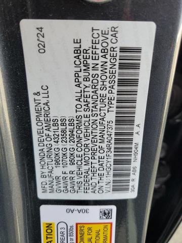 Продажа на аукционе авто 2024 Honda Accord, vin: 1HGCY1F34RA047375, номер лота: 91099695