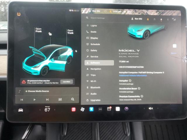 Aukcja sprzedaży 2021 Tesla Model Y, vin: 5YJYGDEE5MF143706, numer aukcji: 92461685