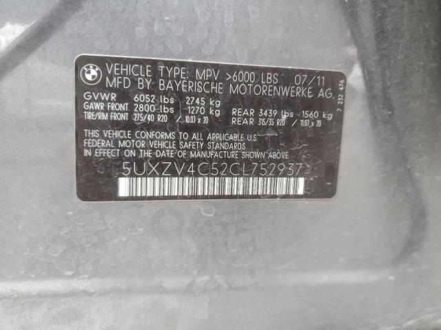 Продажа на аукционе авто 2012 Bmw X5, vin: 5UXZV4C52CL752937, номер лота: 92924085