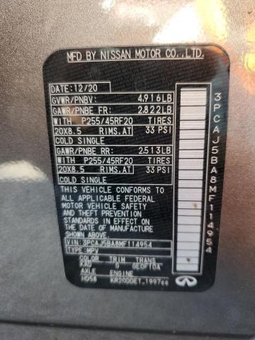 Продажа на аукционе авто 2021 Infiniti Qx50 Luxe, vin: 3PCAJ5BA8MF114954, номер лота: 90655885