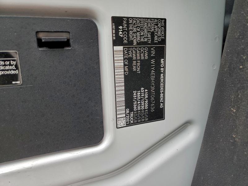 Aukcja sprzedaży 2021 Mercedes-benz Sprinter 2, vin: W1Y4EBHY3MT067636, numer aukcji: 93933595