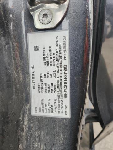 93425555 :رقم المزاد ، 5YJ3E1ET4RF849943 vin ، 2024 Tesla Model 3 مزاد بيع