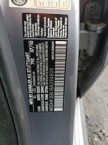 93398715 :رقم المزاد ، WDDHF2EB1BA294809 vin ، 2011 Mercedes-benz E مزاد بيع