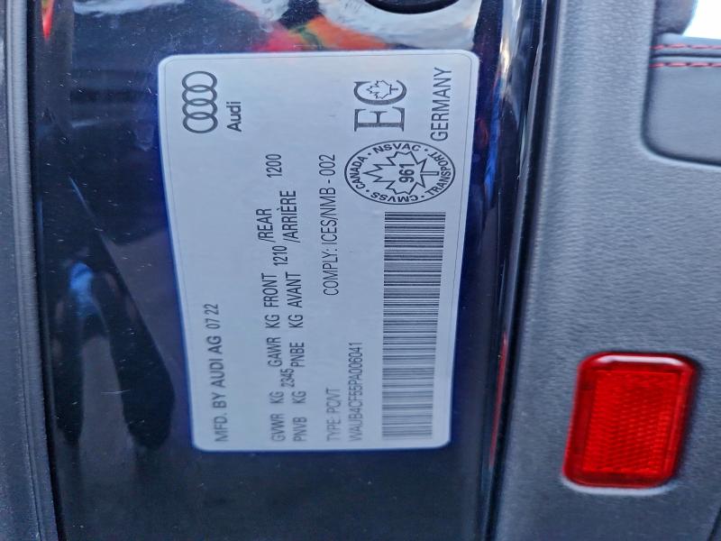 2023 Audi S5 Prestig მანქანა იყიდება აუქციონზე, vin: WAUB4CF55PA006041, აუქციონის ნომერი: 93540675