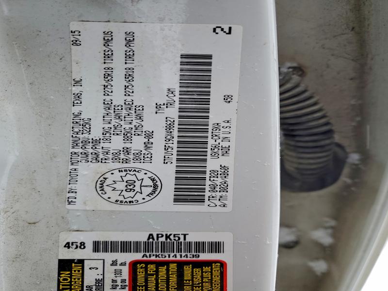 Aukcja sprzedaży 2016 Toyota Tundra, vin: 5TFUY5F19GX498627, numer aukcji: 94333885