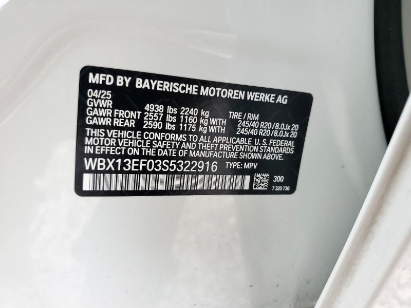 Aukcja sprzedaży 2025 Bmw X1 M35i, vin: WBX13EF03S5322916, numer aukcji: 89860655
