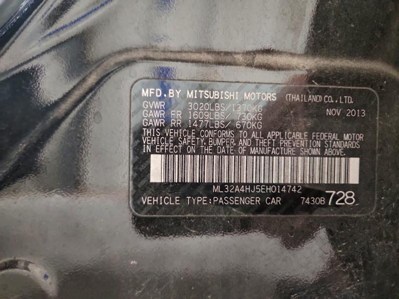 Продаж на аукціоні авто 2014 Mitsubishi Mirage, vin: ML32A4HJ5EH014742, номер лоту: 91929875
