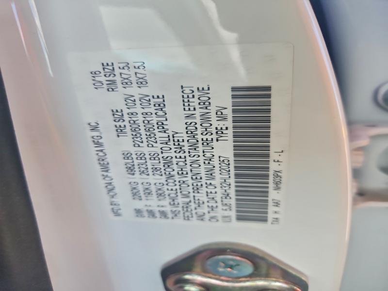 Aukcja sprzedaży 2017 Acura Rdx, vin: 5J8TB4H32HL020257, numer aukcji: 94523275