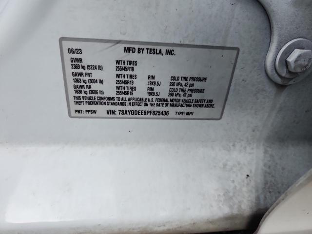 91898225 :رقم المزاد ، 7SAYGDEE6PF825436 vin ، 2023 Tesla Model Y مزاد بيع