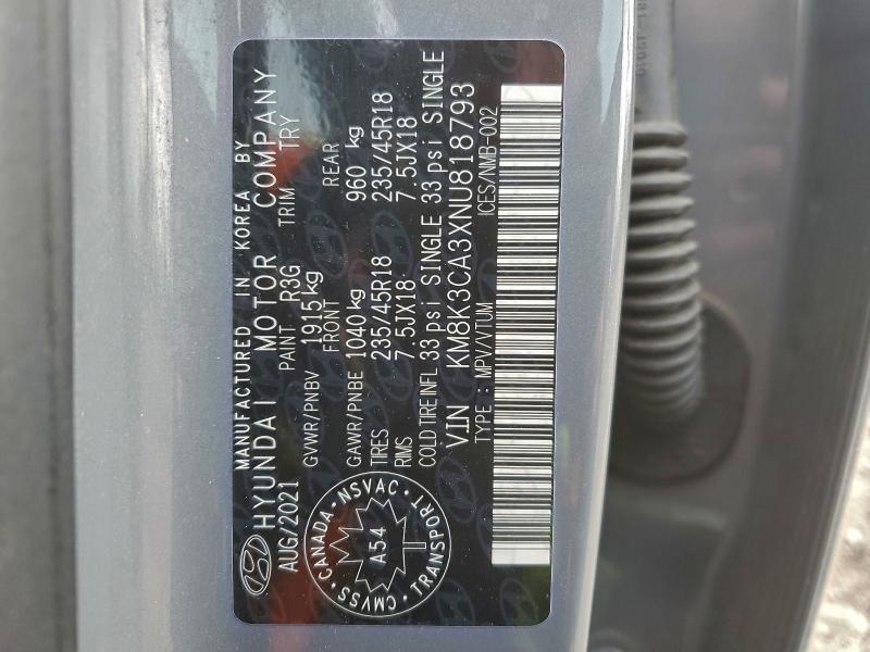 94777305 :رقم المزاد ، KM8K3CA3XNU818793 vin ، 2022 Hyundai Kona N Lin مزاد بيع