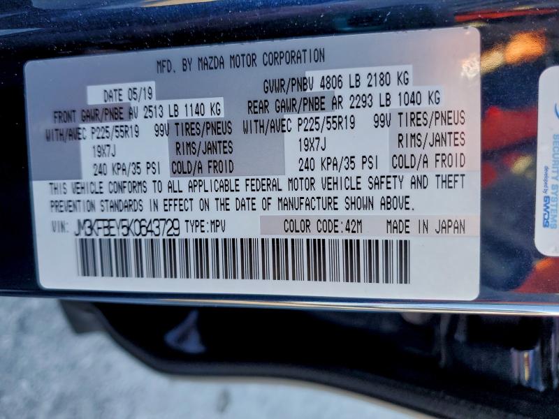 Продаж на аукціоні авто 2019 Mazda Cx-5 Signa, vin: JM3KFBEY5K0643729, номер лоту: 94728325