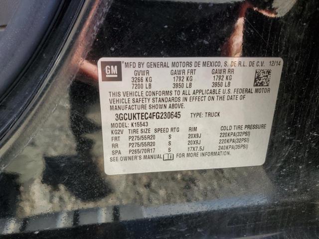 91100985 :رقم المزاد ، 3GCUKTEC4FG230645 vin ، 2015 Chevrolet Silverado مزاد بيع