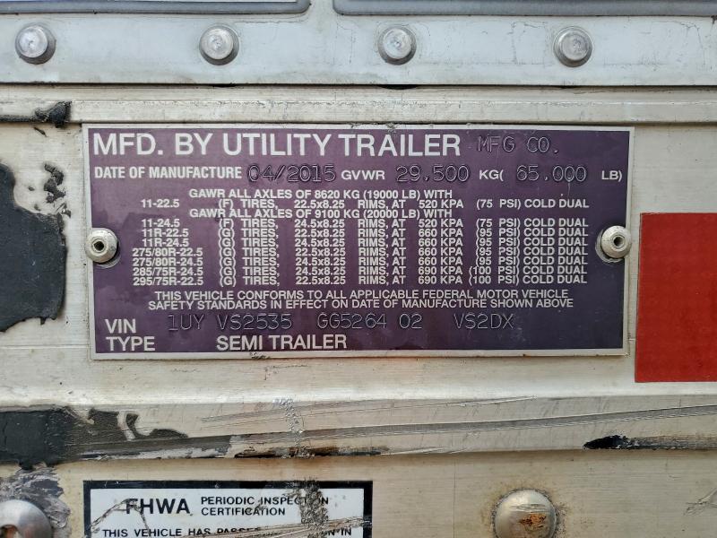 2016 Utility Reefer Trailer მანქანა იყიდება აუქციონზე, vin: 1UYVS2535GG526402, აუქციონის ნომერი: 92037055