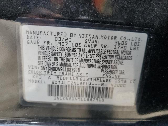 Aukcja sprzedaży 2020 Nissan Versa, vin: 3N1CN8DV9LL887918, numer aukcji: 91793925