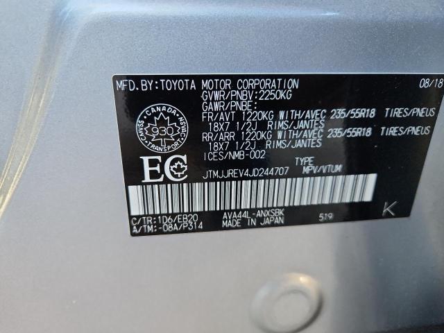 Aukcja sprzedaży 2018 Toyota Rav4 Hv, vin: JTMJJREV4JD244707, numer aukcji: 90327145