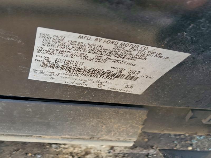 2017 Ford Taurus მანქანა იყიდება აუქციონზე, vin: 1FAHP2MK8HG119882, აუქციონის ნომერი: 94051375
