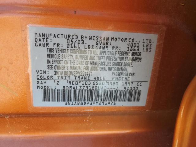 2023 Nissan Sentra Sr მანქანა იყიდება აუქციონზე, vin: 3N1AB8DV3PY291471, აუქციონის ნომერი: 90702805