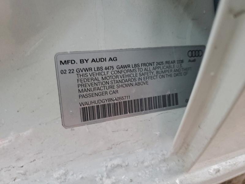 Продаж на аукціоні авто 2022 Audi A3, vin: WAUHUDGY8NA055711, номер лоту: 94388495