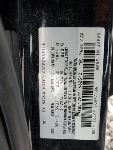 93724485 :رقم المزاد ، JM1BL1V82C1662343 vin ، 2012 Mazda 3 I مزاد بيع