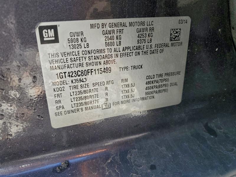 Продажа на аукционе авто 2015 Gmc Sierra K35, vin: 1GT423C80FF115489, номер лота: 94073445