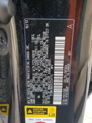 92281725 :رقم المزاد ، 2T2BK1BA7EC234112 vin ، 2014 Lexus Rx مزاد بيع