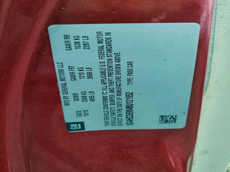 2011 Buick Lucerne მანქანა იყიდება აუქციონზე, vin: 1G4HC5EM4BU121852, აუქციონის ნომერი: 94261445