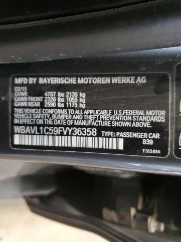 2015 Bmw X1 Xdrive2 მანქანა იყიდება აუქციონზე, vin: WBAVL1C59FVY36358, აუქციონის ნომერი: 92106195