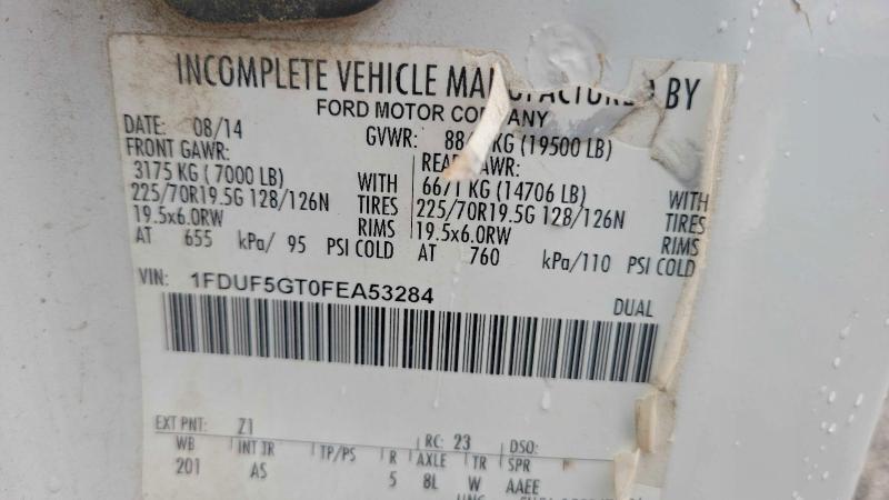 Продаж на аукціоні авто 2015 Ford F550 Super, vin: 1FDUF5GT0FEA53284, номер лоту: 94642505