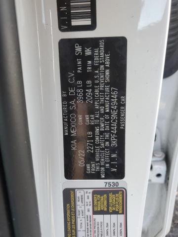 Продаж на аукціоні авто 2022 Kia Forte, vin: 3KPF44AC9NE494467, номер лоту: 92453115